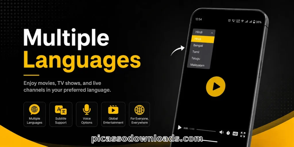 Pikashow app download Multiple languages movies  banner 