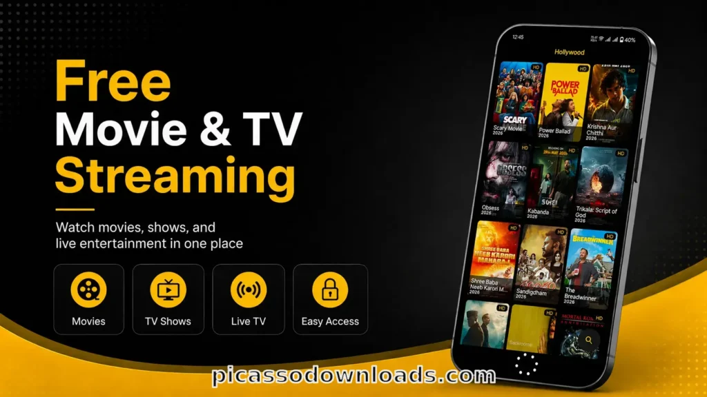 Pikashow app download Free movie and TV streaming feature banner 
