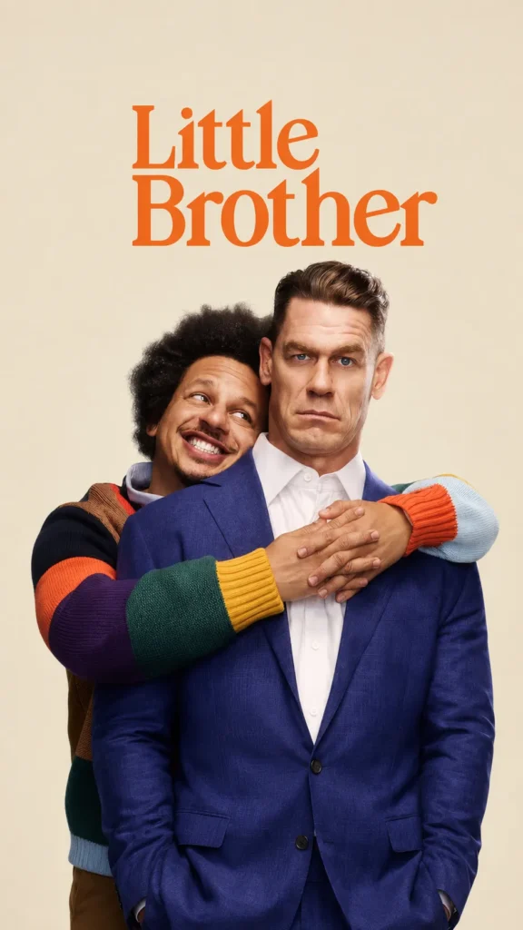 Little Brother (2026) movie poster featuring John Cena and Eric André in a comedy scene.