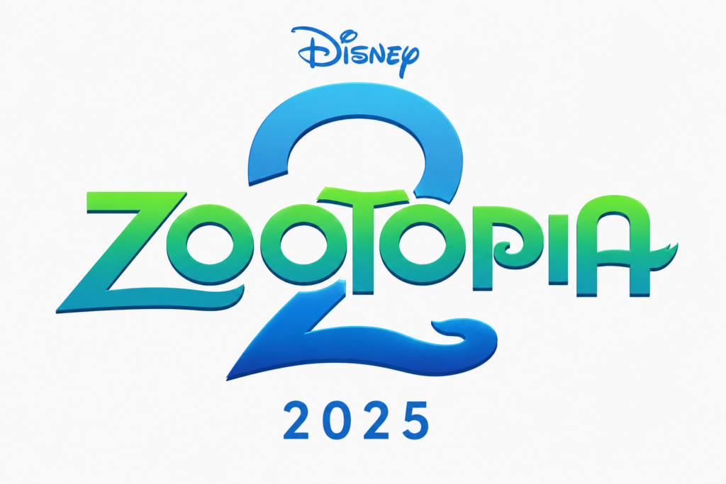 Zootopia 2 (2025) movie poster with Disney logo and blue Zootopia 2 title