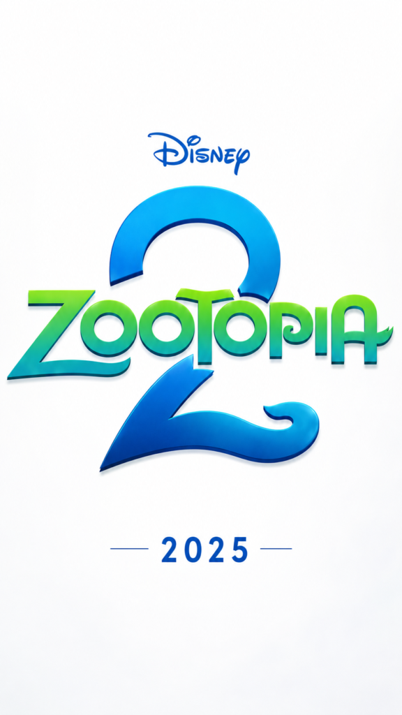 Zootopia 2 (2025) movie poster with Disney logo and blue Zootopia 2 title